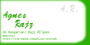 agnes rajz business card